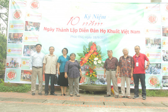 Thư chúc mừng kỷ niệm lần thứ 10 ngày thành lập Diễn đàn Họ Khuất Việt Nam